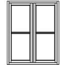 Ikkunat kaksiruutuisella puitejaolla