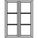 Ikkunat kolmeruutuisella puitejaolla