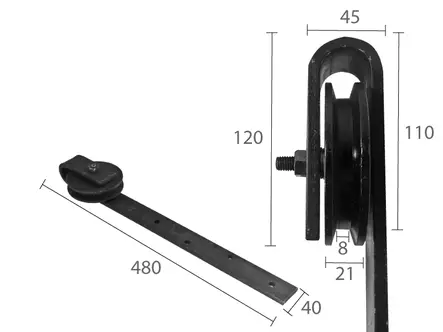 Liukuoven pyörä - Ovikellot ja tarvikkeet - 119-040 - 2