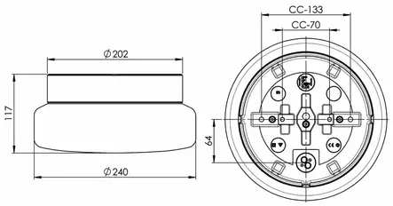 Valaisin Classic (IP44) - IFÖ -kattovalaisimet, posliiniset - 4091-500-10 - 2