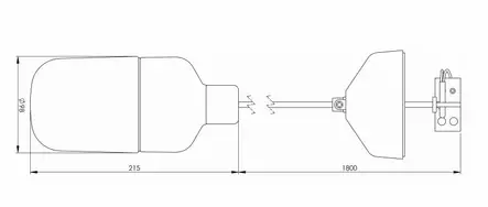Valaisin Ohm Pendel 100/215 (IP44) - IFÖ -kattovalaisimet, posliiniset - 8322-500-10 - 2