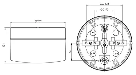 Valaisin Opus 200/135 LED, 2700K (IP44) - IFÖ -kattovalaisimet, posliiniset - 8262-801-10 - 2