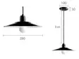 Riippuvalaisin, halk. 28 cm - Emaloidut valaisimet - 320-200-10 - 2