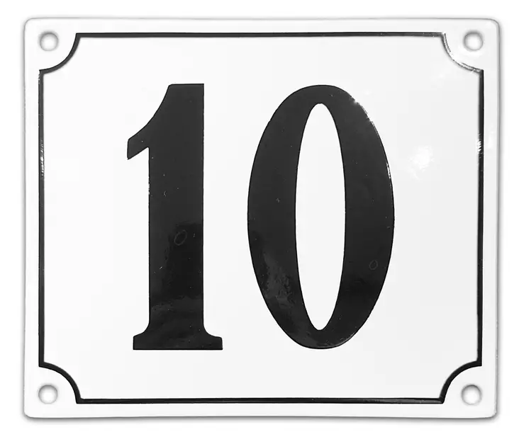 Talonumero 20 x 16 cm, emaloitu - Emaliset numerokilvet, kork. 16 cm - 944-211-10 - 1