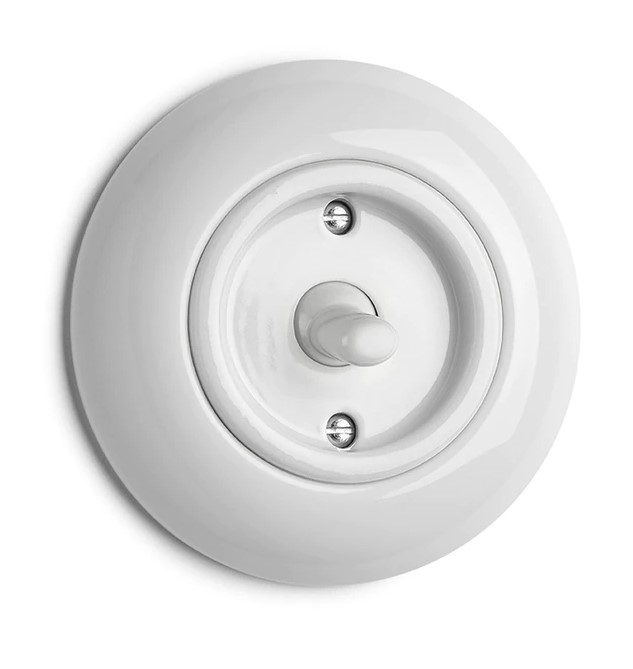 Vaihtokytkin - Valkoiset pistorasiat ja kytkimet, THPG - 616-144-10 - 1