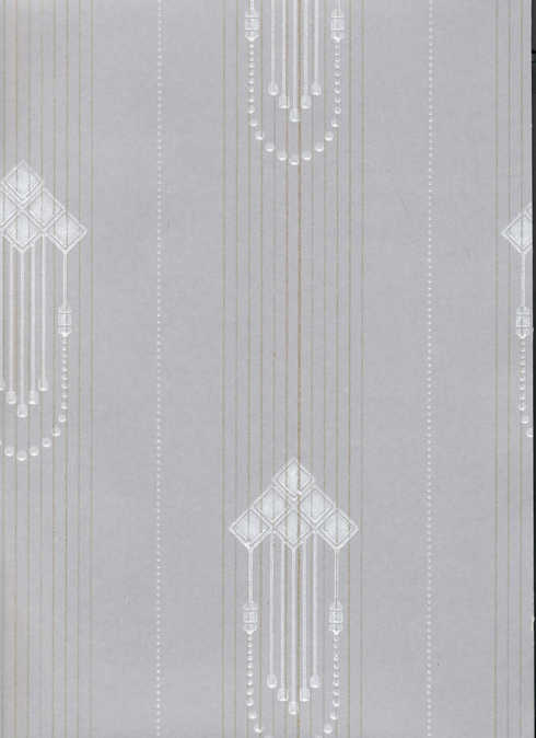 Paperitapetti Wiener Jugend, harmaa-valkoinen - Pihlgren & Ritola -tapetit - 69680 - 1