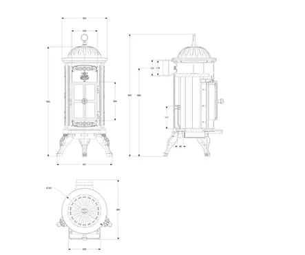 Mittakuva - Kaminat - 715-025-1 - 2