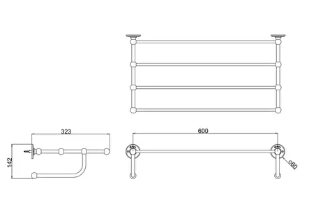 Kylpyhuoneen hylly Burlington - Muut kylpyhuonetarvikkeet - 418-052-1 - 2