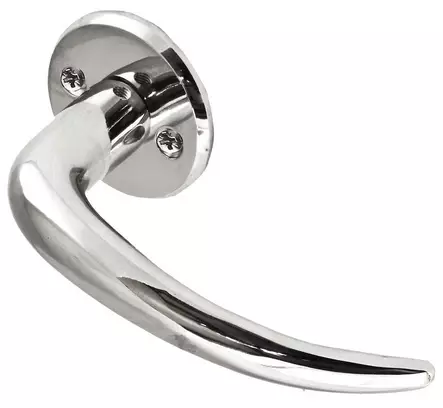 Ovenpainike ovenkahva niklattu, pituus 10,5 cm, mukana ruuvit ja kilve=
t - Niklatut ovenkahvat - 101-009-1 - 1