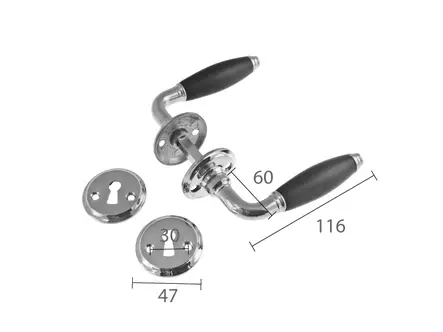 Ovenpainike Iris - Niklatut ovenkahvat - 101-010-11 - 2