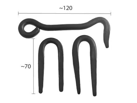 Ovihaka, taottu - Ovihaat ja -salvat - 119-083-1 - 2