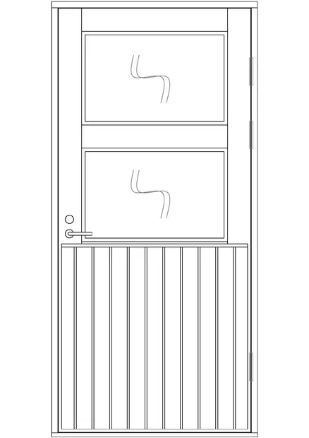 Paneloitu ulko-ovi, ikkunallinen - Paneloidut ulko-ovet - 100-916-1 - 4