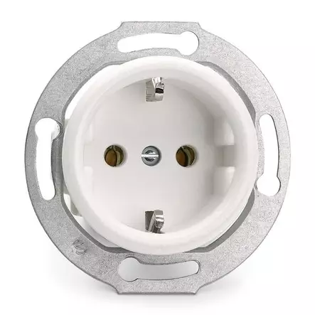 Pistorasia - Valkoiset bakeliittipistorasiat - 517-126-1 - 2