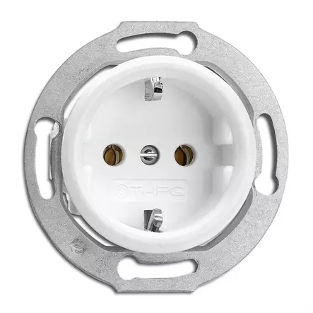 Pistorasia (posliinikehykselle) - Valkoiset pistorasiat ja kytkimet, THPG - 517-144-1 - 1