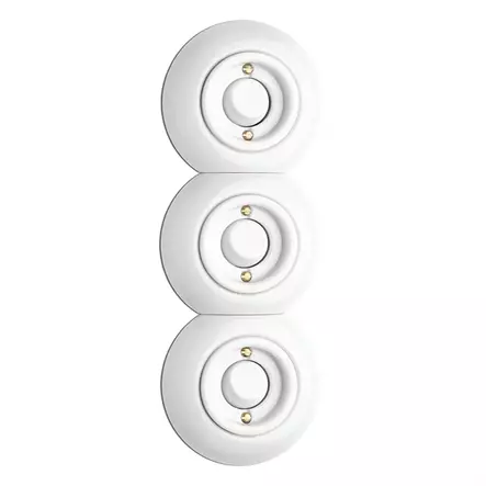 Pyöreä kehys, keskiosa, posliininen - Valkoiset pistorasiat ja kytkimet, THPG - 518-154-21 - 2