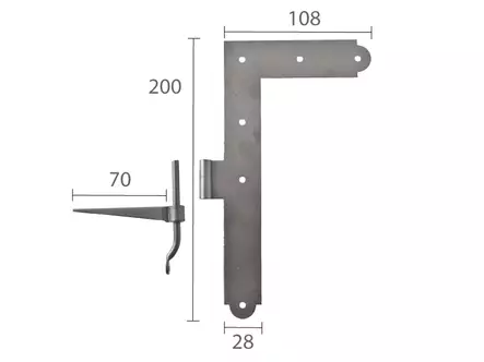 Saranoitu ikkunakulmarauta - Ikkunan varaosat - 203-015-1 - 2