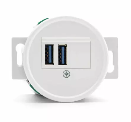 USB -latausasema - Valkoiset bakeliittipistorasiat - 517-143-11 - 1