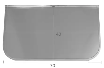 Uunineduspelti 70 x 40 cm - Uunineduspellit ja -levyt - 701-001-1 - 2