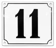 Talonumero 20 x 16 cm, emaloitu - Emaliset numerokilvet, kork. 16 cm - 944-211-11 - 1
