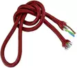 Valaisinjohto, viininpunainen - Kankaiset valaisinjohdot - 760-002-1 - 1