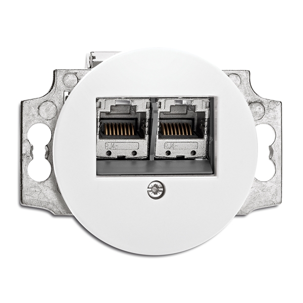 Data ja data (posliinikehykselle) - Valkoiset pistorasiat ja kytkimet, THPG - 517-144-11 - 1