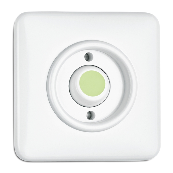 Impulssikytkin, valaistu painonappi - Valkoiset bakeliittikytkimet - 516-140-141 - 1