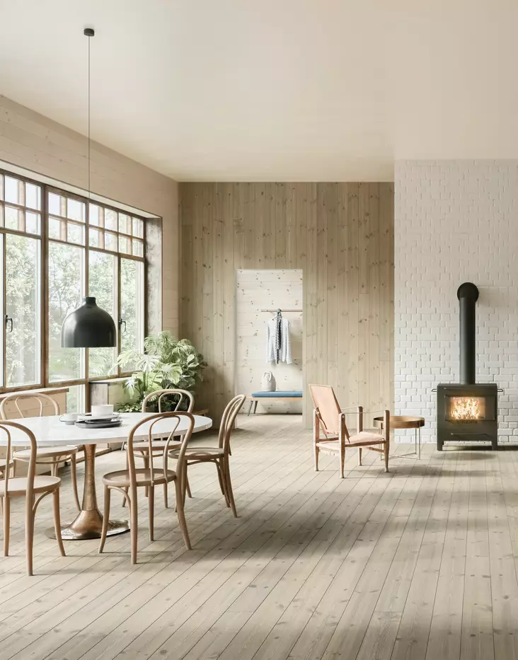 Mäntylankkulattia, öljyvahattu (harmaa) - Mäntylankkulattia - 815-016-351 - 1