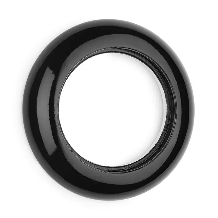 Pyöreä kehys, posliininen - Mustat pistorasiat ja kytkimet, THPG - 518-155-11 - 1