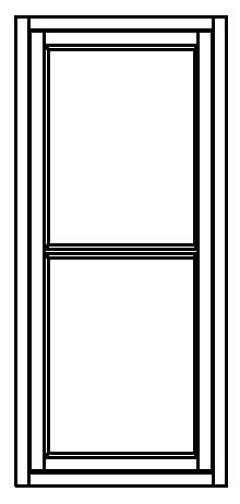 Ruutuikkuna, kahdella ruudulla - Ikkunat kaksiruutuisella puitejaolla - 200-012-1 - 1