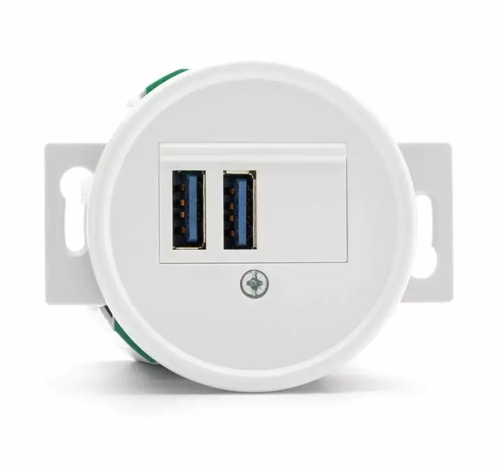 USB -latausasema - Valkoiset bakeliittipistorasiat - 517-143-11 - 1