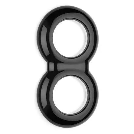 Kaksoiskehys, posliininen - Mustat pistorasiat ja kytkimet, THPG - 518-155-2 - 1