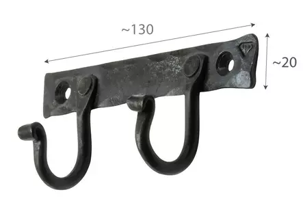 Koukkurivi, kahdella koukulla - Seinäkoukut - 945-036-2 - 2