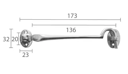 Ovihaka, niklattu - Ovihaat ja -salvat - 119-081-22 - 2