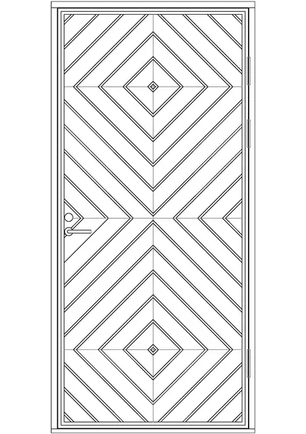 Paneloitu ulko-ovi - Paneloidut ulko-ovet - 100-904-2 - 1