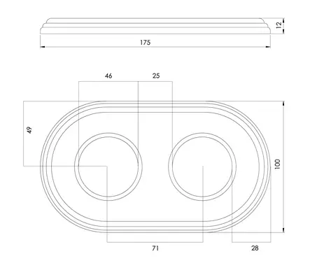 Puinen kehys, käsittelemätön - Valkoiset posliinikytkimet - 518-052-2 - 2