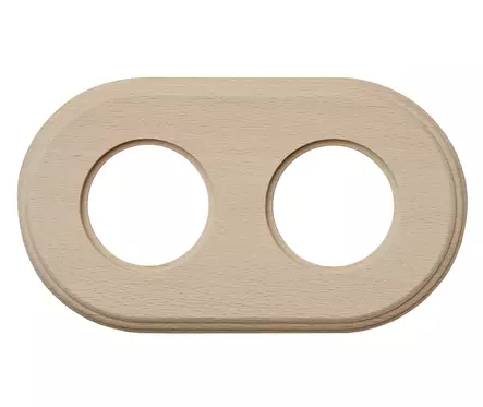 Puinen kehys, käsittelemätön - Valkoiset posliinikytkimet - 518-052-2 - 1