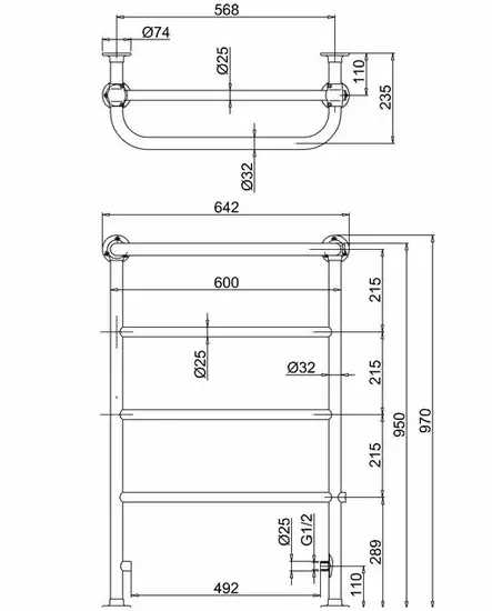 Pyyhekuivain Berkeley, lev. 64,2 cm - Kuivauspatterit - 452-303-642 - 2