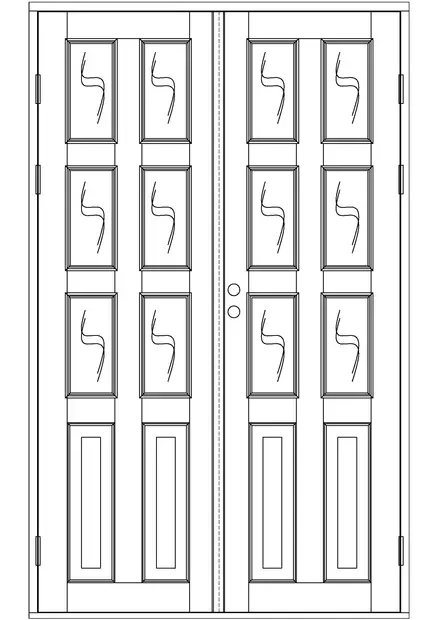 Sisäpariovet, ikkunalliset - Sisäpariovet - 100-208-12 - 1