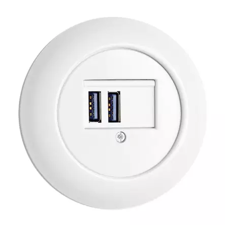 USB -latausasema - Valkoiset pistorasiat ja kytkimet, THPG - 617-144-12 - 1