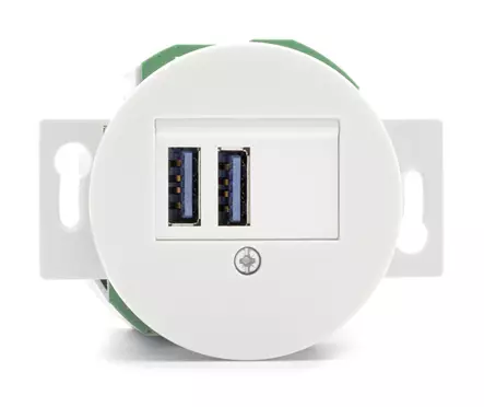 USB (posliinikehykselle) - Valkoiset pistorasiat ja kytkimet, THPG - 517-144-12 - 1