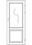 Sisäovi, ikkunallinen - Sisäovet - 100-102-2 - 1