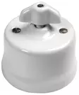 Vaihtokytkin, vääntönupilla - Valkoiset posliinikytkimet - 516-002-2 - 2