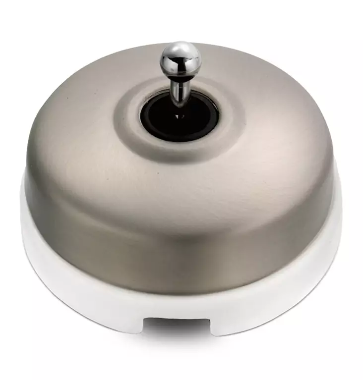 Dimbler kytkin impulssikytkin posliini nikkeli - Valkoiset posliinikytkimet - 518-348-12 - 1