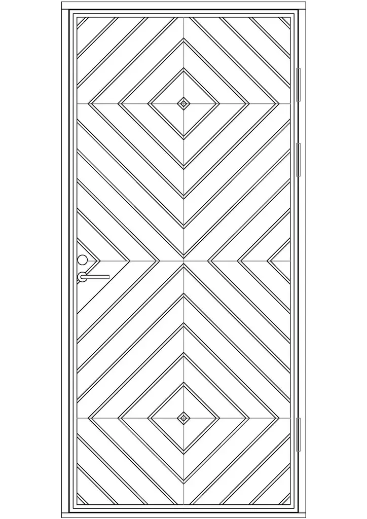 Paneloitu ulko-ovi - Paneloidut ulko-ovet - 100-904-2 - 1