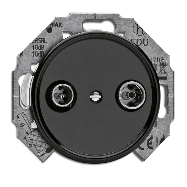 RTV+TV - Mustat bakeliittipistorasiat - 517-142-2 - 1
