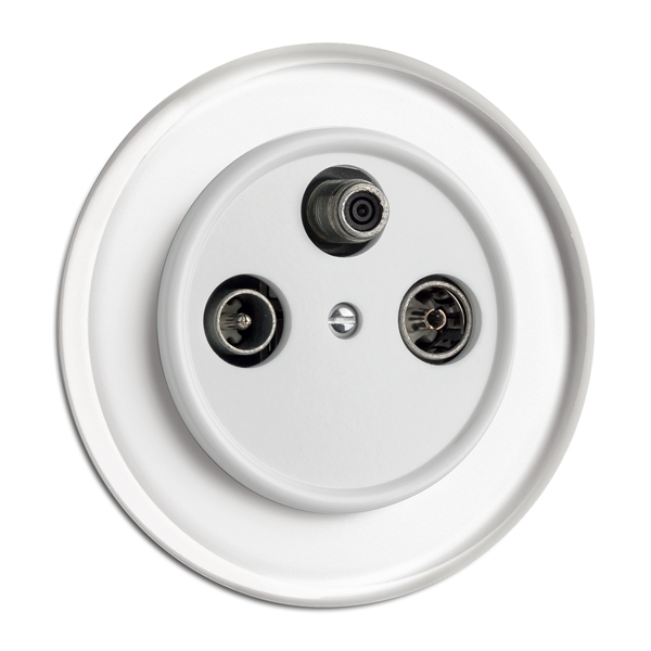 RTV+TV+SAT - Lasikehykselliset pistorasiat ja kytkime - 516-130-12 - 1