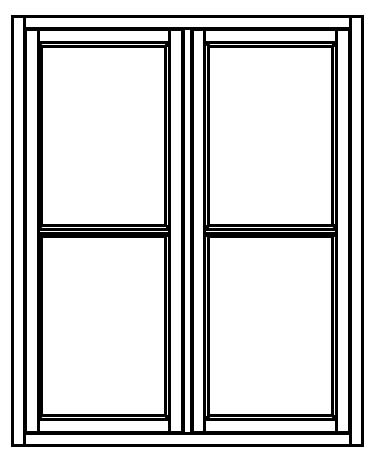 Ruutuikkuna, kahdella ruudulla - Ikkunat kaksiruutuisella puitejaolla - 200-012-2 - 1