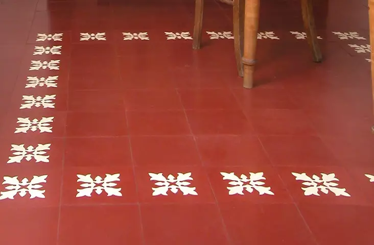 Sementtilaatta, punainen - Yksiväriset VIA -sementtilaatat - 32 - 1