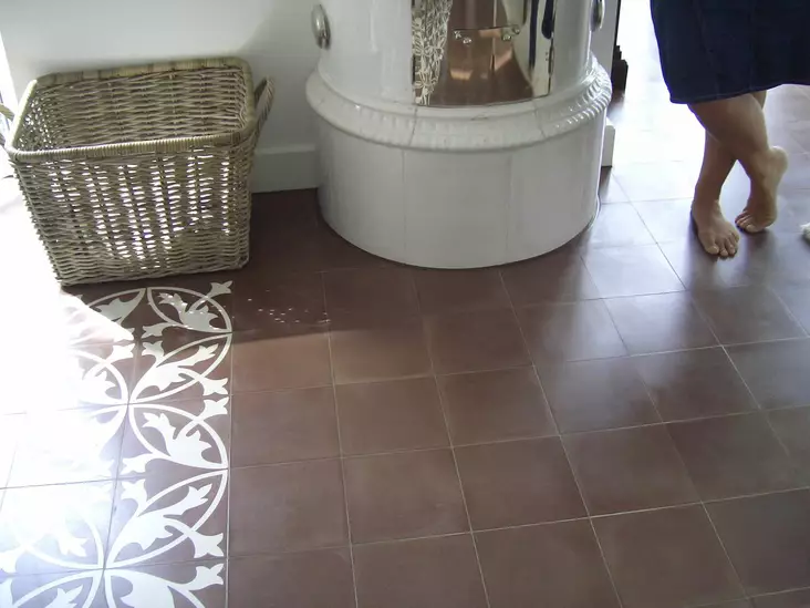 Sementtilaatta, ruskea - Yksiväriset VIA -sementtilaatat - 072 - 1