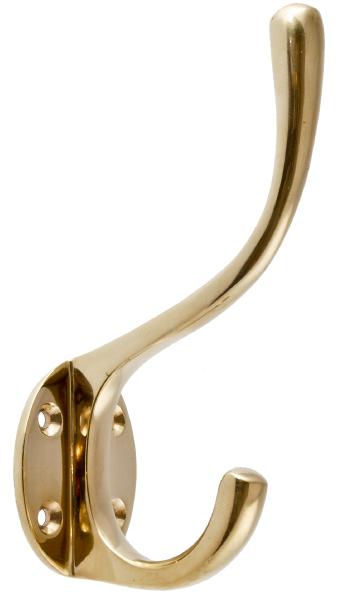 Vaate- ja hattukoukku, messinki - Seinäkoukut - 945-005-2 - 1